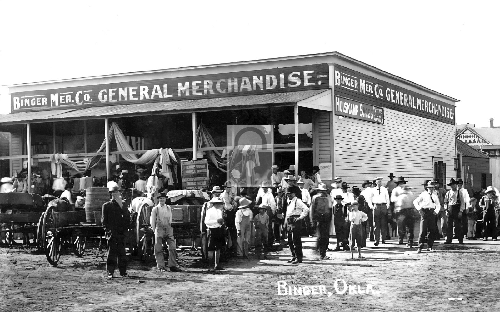 General Merchandise Store Binger Oklahoma OK - Reprint