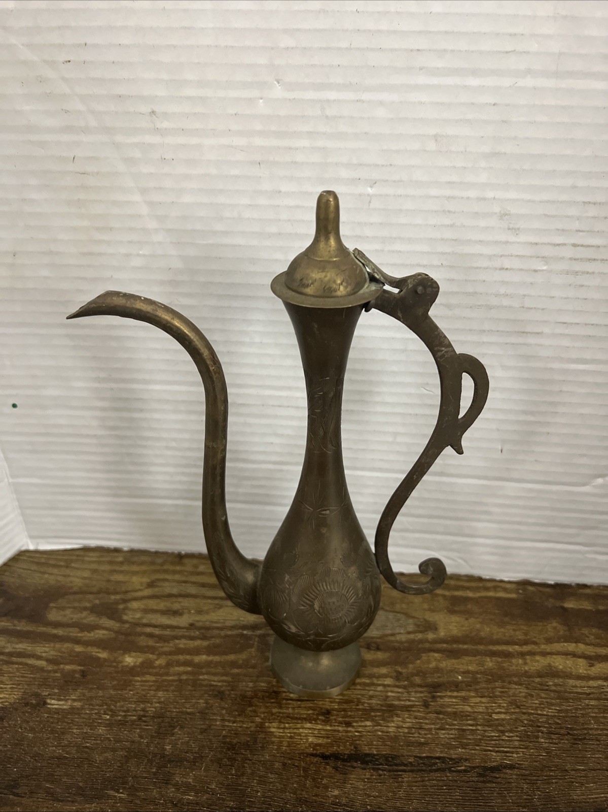 Vintage Handmade Hand Tooled Copper Turkish Kettle Pitcher Tea Pot h1 Vintage Handmade Hand Tooled Copper Turkish Kettle Pitcher Tea Pot h1