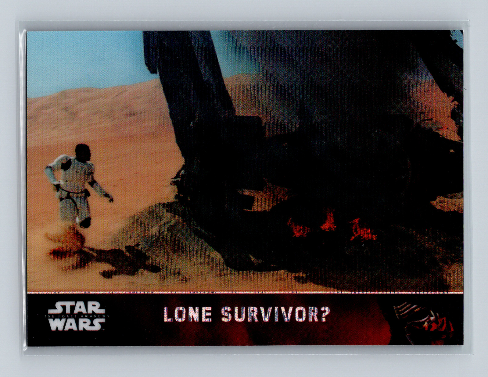 2016 Topps Star Wars: The Force Awakens Chrome Refractor #21 LONE SURVIVOR?