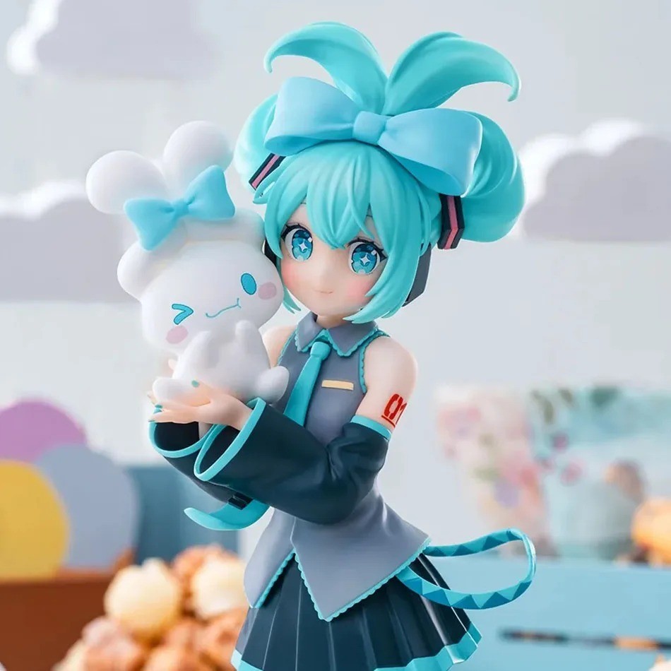 Hot 20CM Anime Hatsune Miku X Cinnamoroll Figure Anime Peripheral Collectible Hot 20CM Anime Hatsune Miku X Cinnamoroll Figure Anime Peripheral Collectible