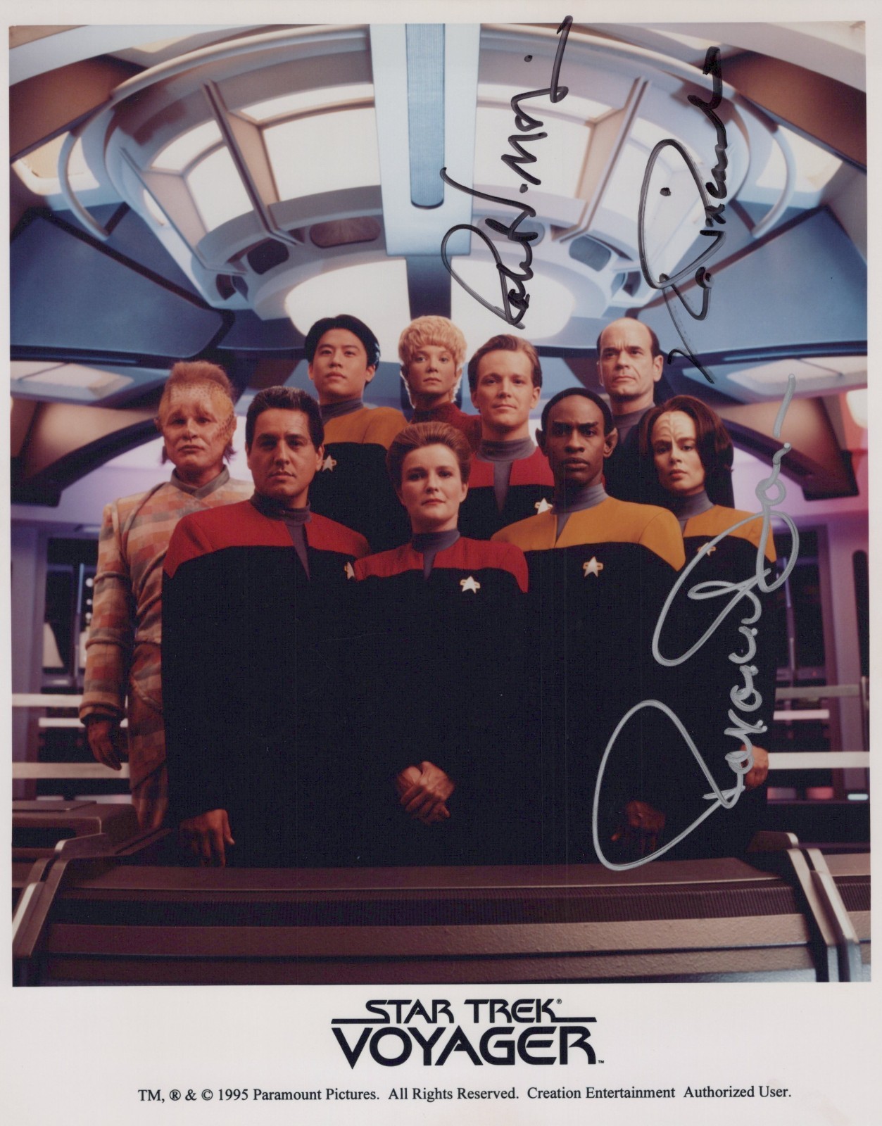 ROBERT PICARDO & ROXANN DAWSON & ROBERT D. MCNEILL Hand Signed 8x10 PHOTO AUTOS