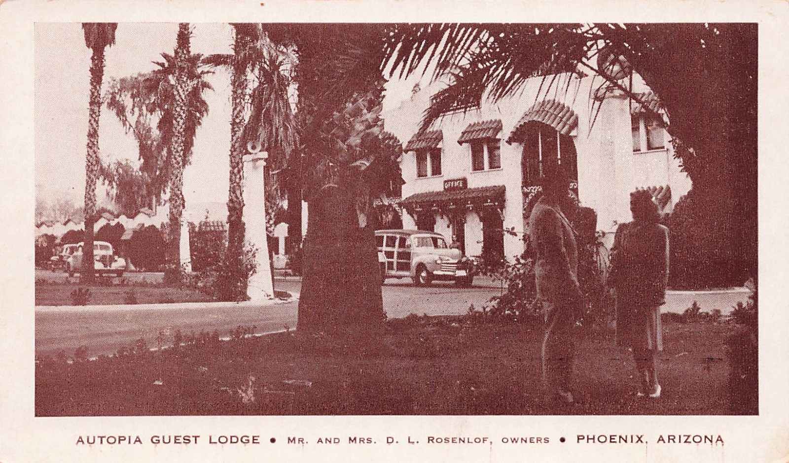 Phoenix AZ Autopia Guest Lodge Motel NY Giants Spring Training 1940s PC 100826