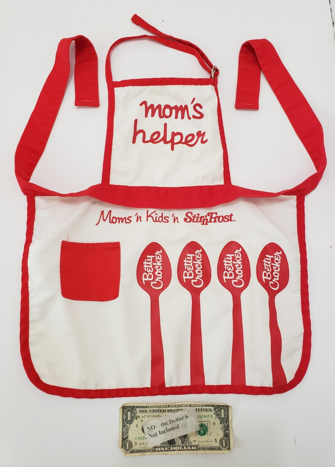 Betty Crocker Vintage Child Kid Apron - Moms n Kid's Stir n' Frost Red & White Betty Crocker Vintage Child Kid Apron - Moms n Kid's Stir n' Frost Red & White