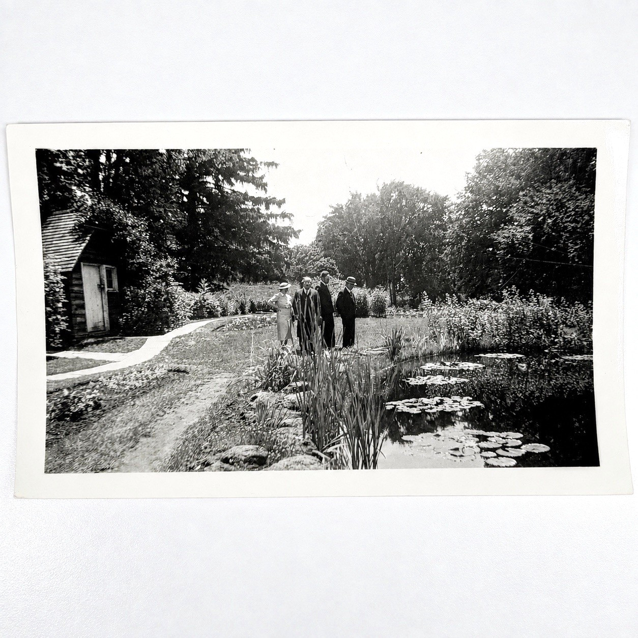 VTG 1930s Photo Michigan State College Sunken Garden Dundee IL Lueck Family MSU