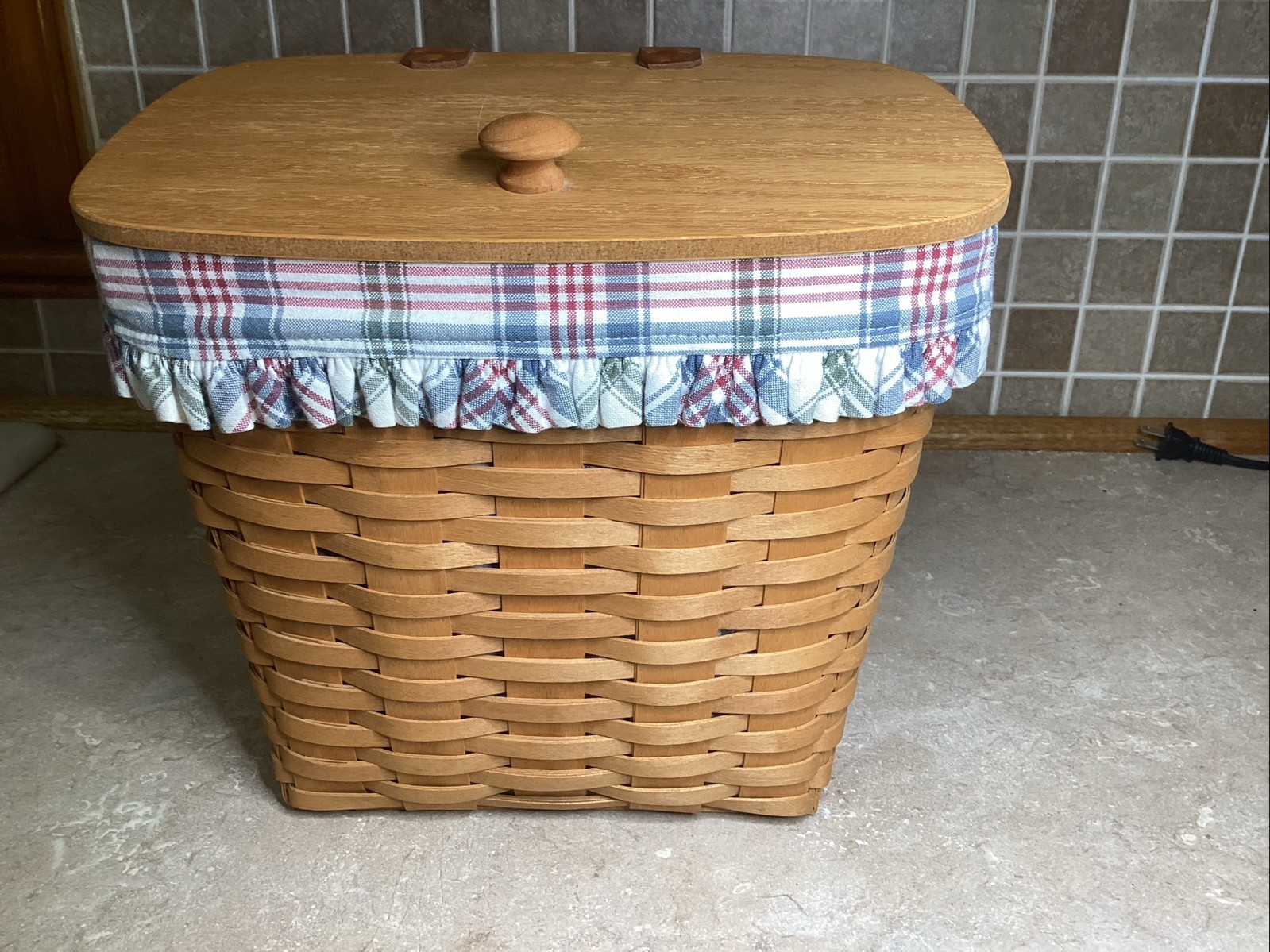 Longaberger Hostess Mail Basket Liner Protector Hardware 1995 - 12” X 11.5”-EUC Longaberger Hostess Mail Basket Liner Protector Hardware 1995 - 12” X 11.5”-EUC