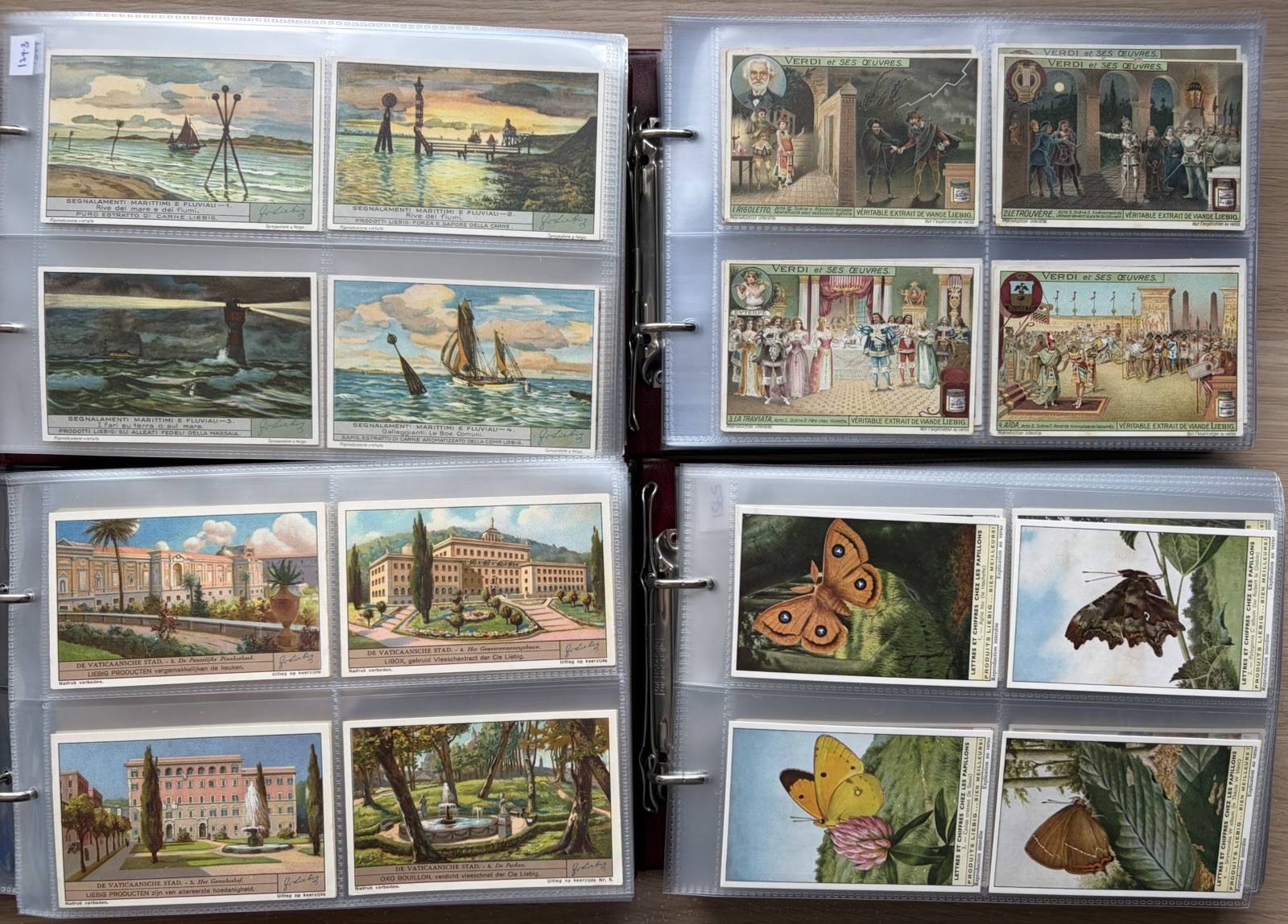 155 Complete Sets of Liebig Cards in 4 Albums 155 Complete Sets of Liebig Cards in 4 Albums