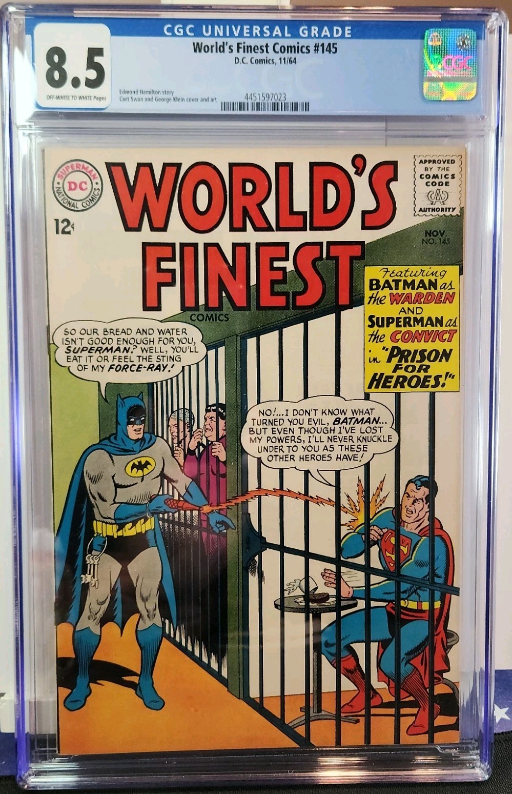 World's Finest Comics #145 CGC 8.5 DC 1964 High Grade Silver Age Superman Batman World's Finest Comics #145 CGC 8.5 DC 1964 High Grade Silver Age Superman Batman