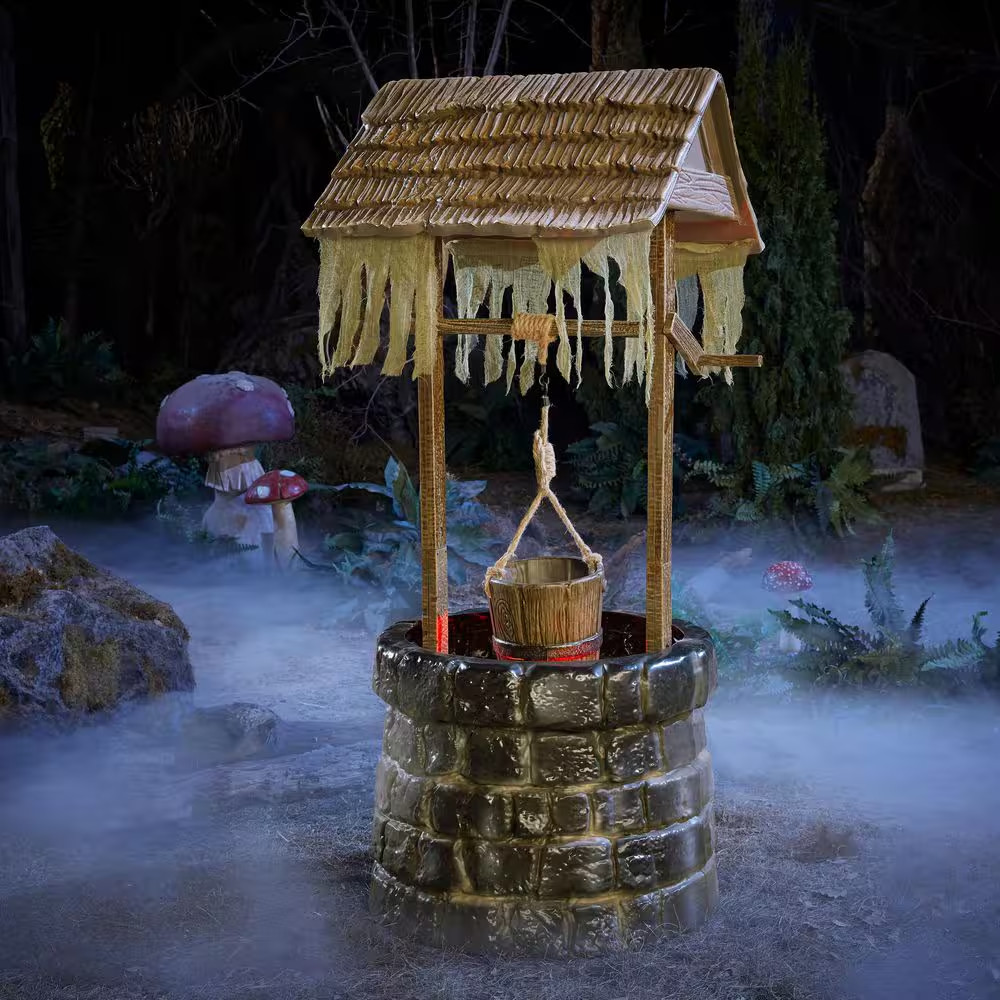 5 FT Wicked Woods LED Wishing Well Halloween Decoration 2026