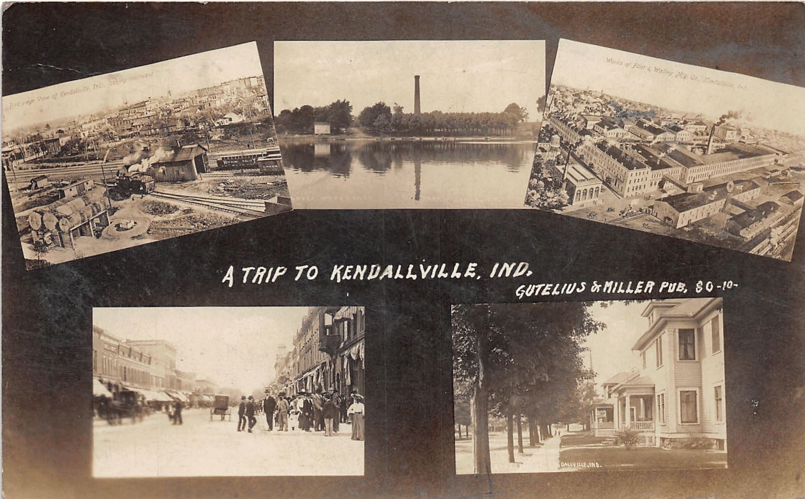 J64/ Kendallville Indiana RPPC Postcard c1910 5View Hocking Valley Railroad 10 J64/ Kendallville Indiana RPPC Postcard c1910 5View Hocking Valley Railroad 10