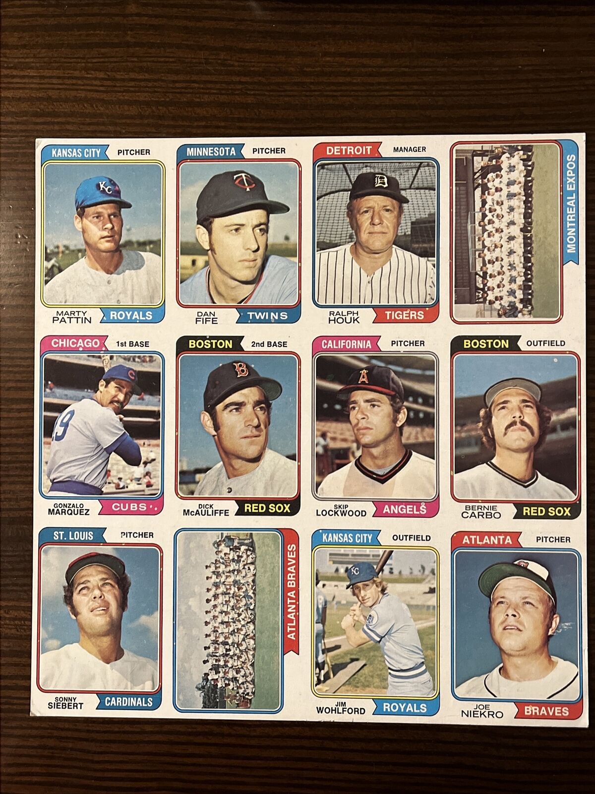 UNCUT * 1974 TOPPS Baseball Cards VINTAGE 12 Card SHEET Montreal Expos Team