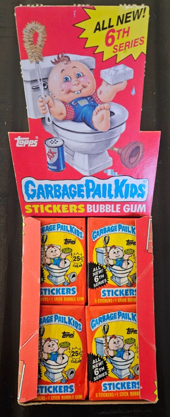 1x 1986 TOPPS Garbage Pail Kids Series 6 Pack Factory Sealed Box Fresh GPK OS6