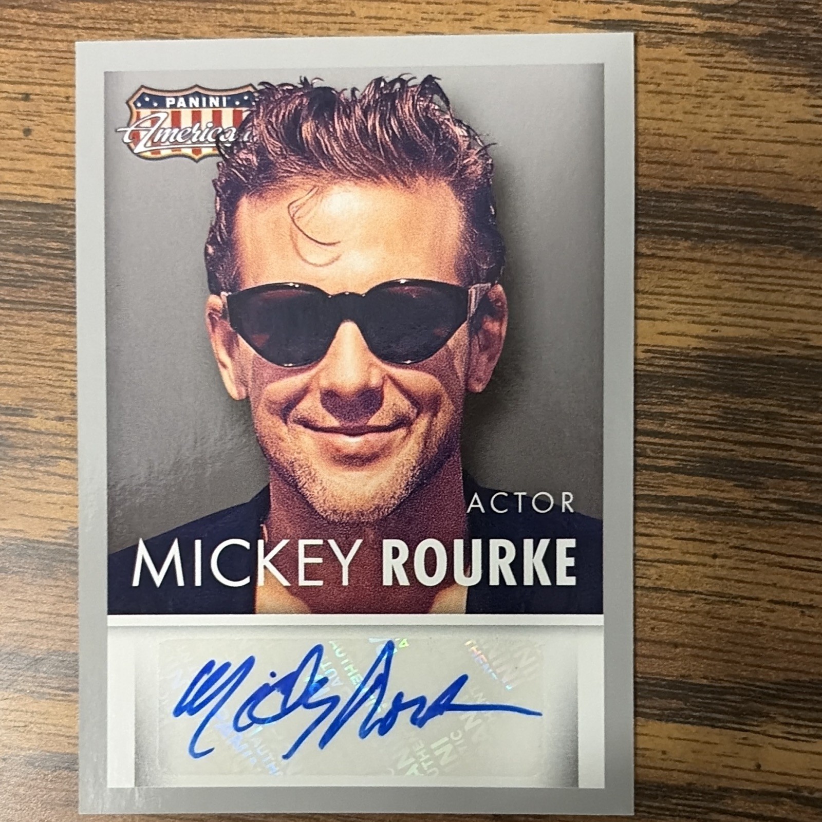 Panini 2015 Panini America Mickey Rourke Autograph Insert Card S-MR Panini 2015 Panini America Mickey Rourke Autograph Insert Card S-MR