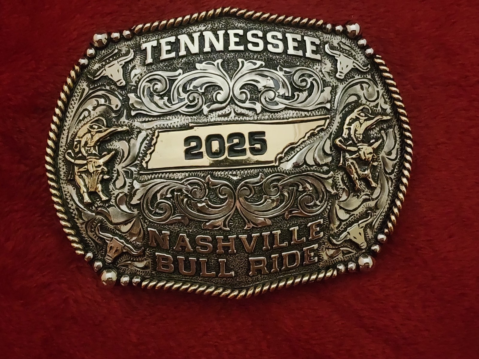 Rodeo X~Treme Bull Riding Champion☆2025☆Nashville Tenn.☆Trophy Buckle☆Rare☆T61