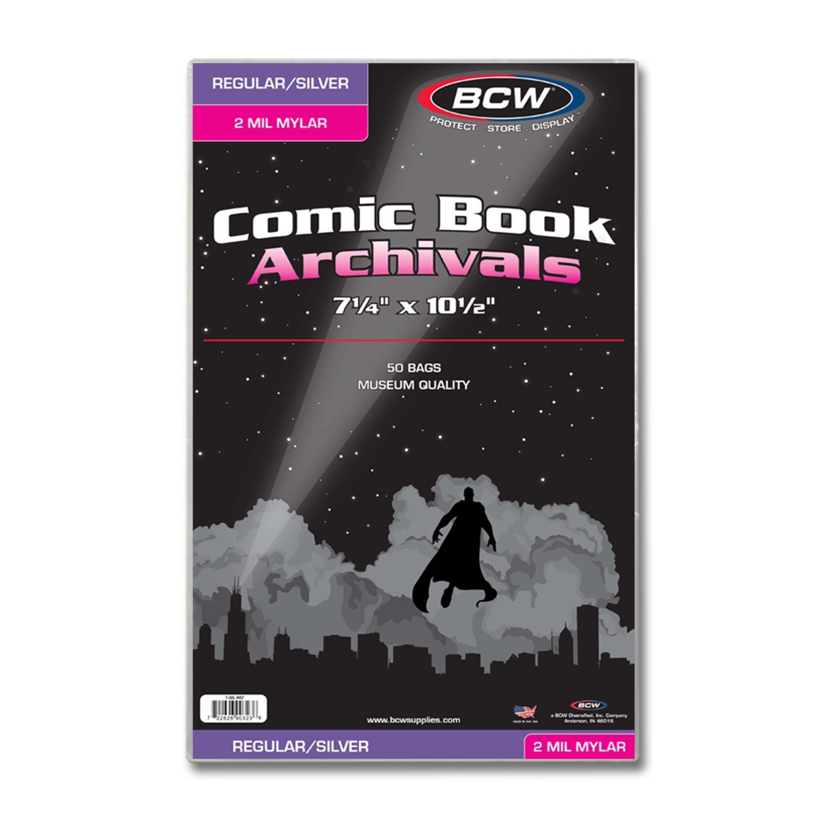 10x 50pk (Case) BCW Silver Age Comic Book Mylar Bags 2 mil 7.5 x 10.5 Archival 10x 50pk (Case) BCW Silver Age Comic Book Mylar Bags 2 mil 7.5 x 10.5 Archival