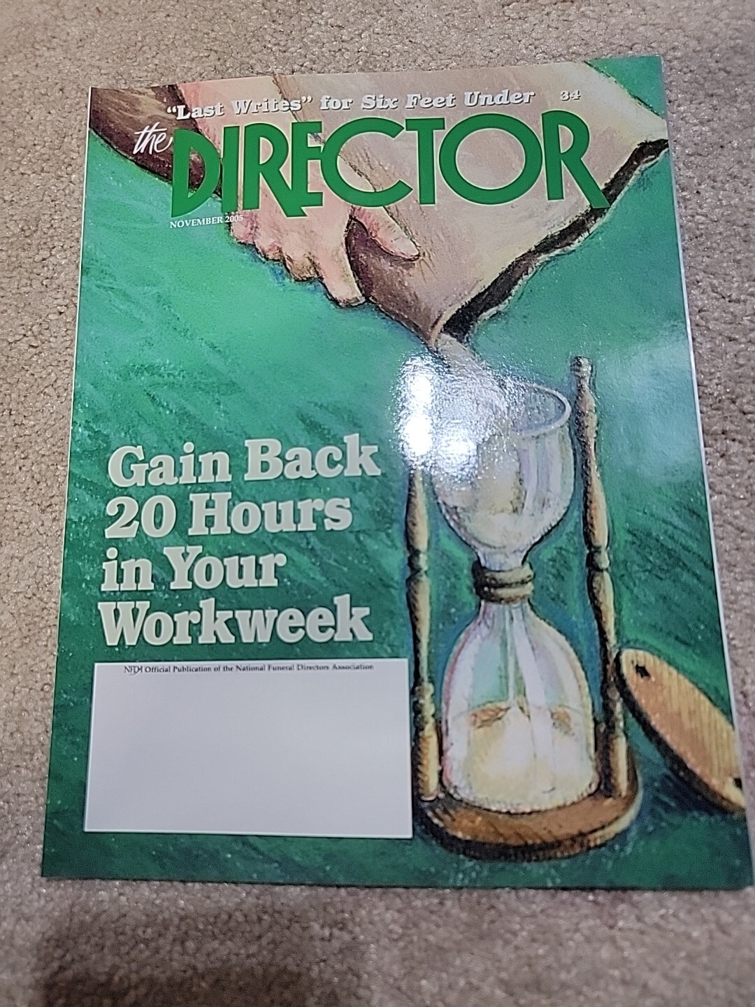 RARE The Director Magazine EXCLUSIVE For American FUNERAL HOME 6 Six Feet Under 