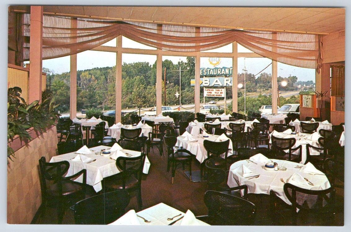 1966 CAPTAIN'S TABLE RESTAURANT BAR DINING ROOM INTERIOR ANNAPOLIS MARYLAND MD