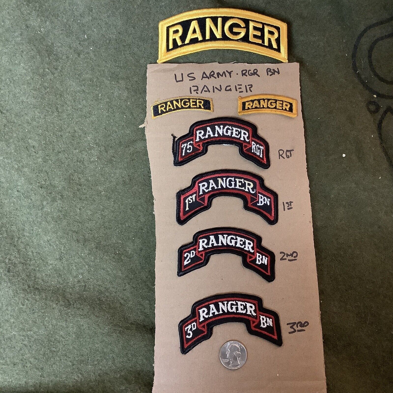 US Army RANGER Patch Set ( All New / Official US Army Issued) Rare
