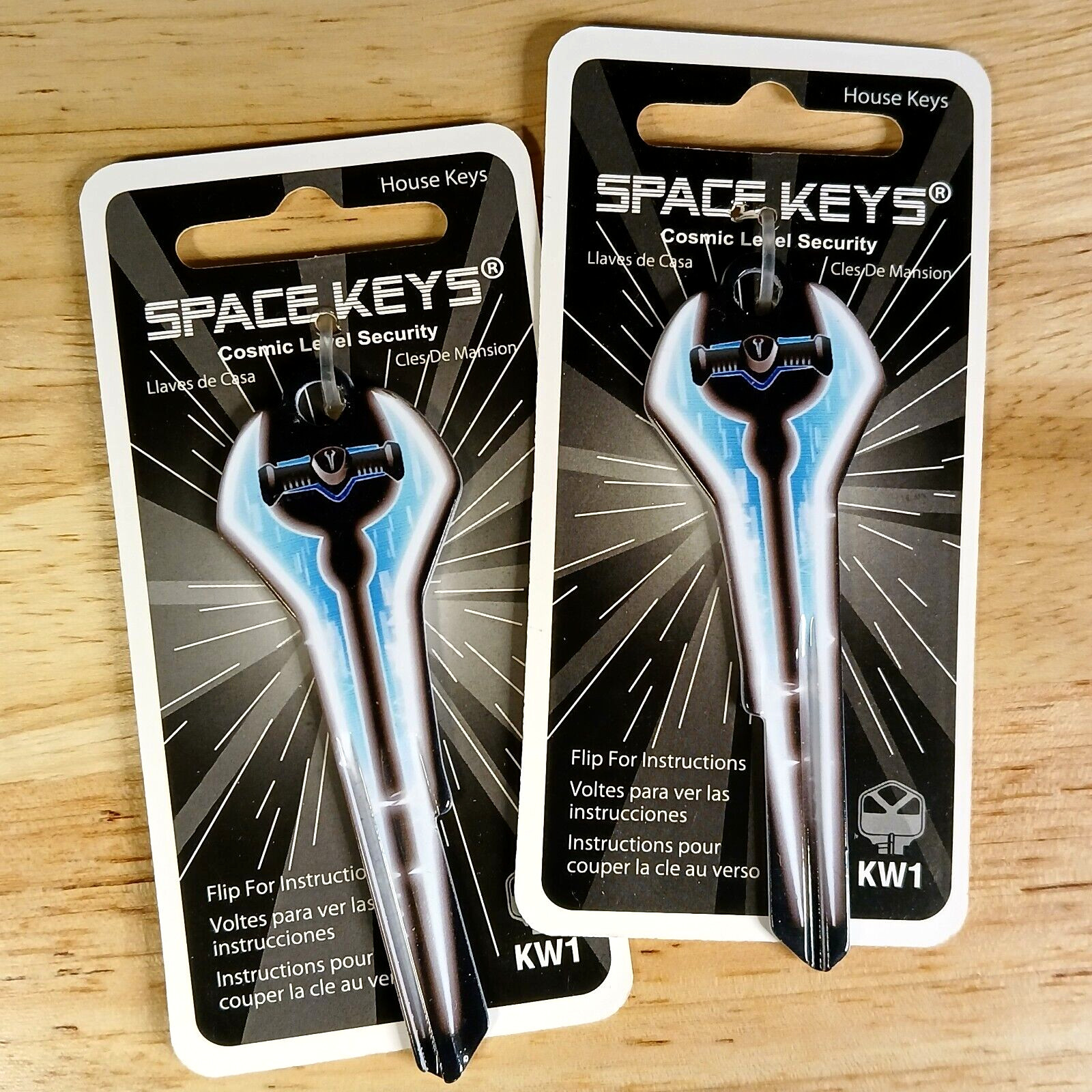 2x Blue Energy Sword Shaped Space Keys works with KW1 #66 Kwikset House Keys 2x Blue Energy Sword Shaped Space Keys works with KW1 #66 Kwikset House Keys