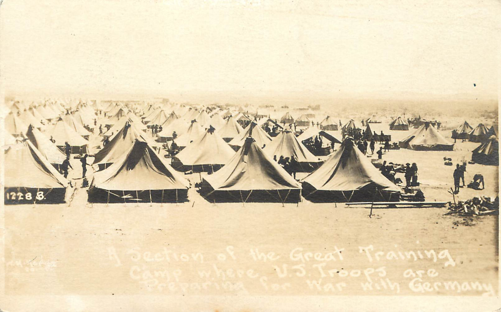 United States WWI RPPC Postcard Training Camp 1228B Tent City United States WWI RPPC Postcard Training Camp 1228B Tent City