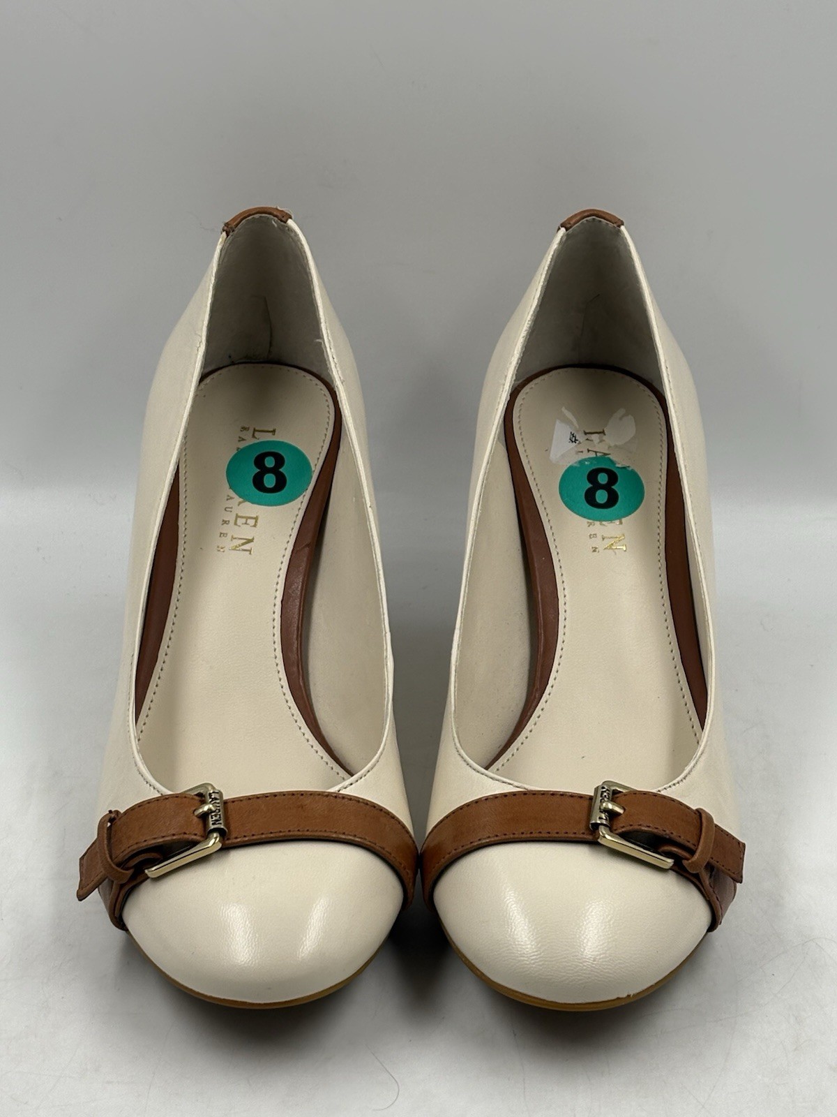 Vintage Ralph Lauren Womens Two-Tone Pumps Buckle Size 8 Spectator Classic Y2K Vintage Ralph Lauren Womens Two-Tone Pumps Buckle Size 8 Spectator Classic Y2K