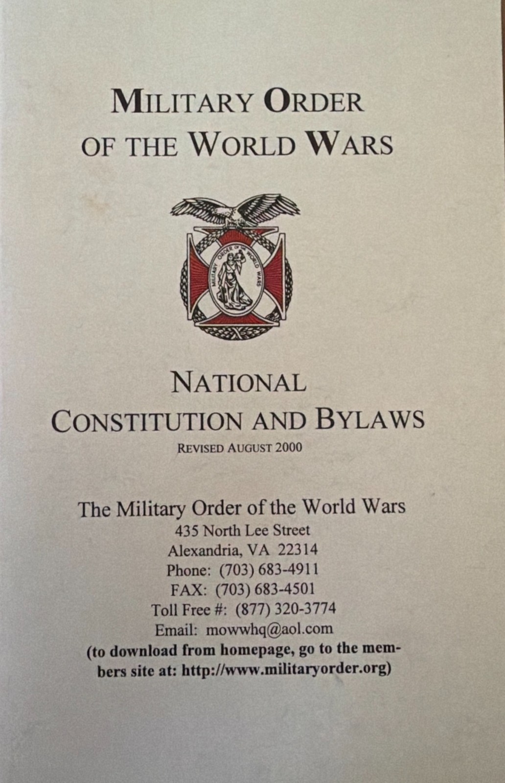 Military Order Of The World Wars Military Order Of The World Wars