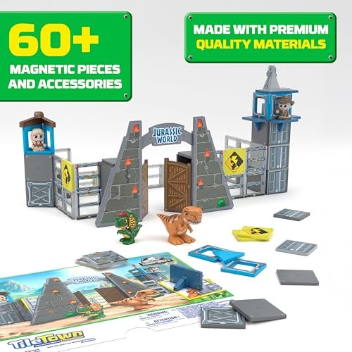 TILE TOWN JURASSIC WORLD GATE ESCAPE TILE SET - MULTI COLOR