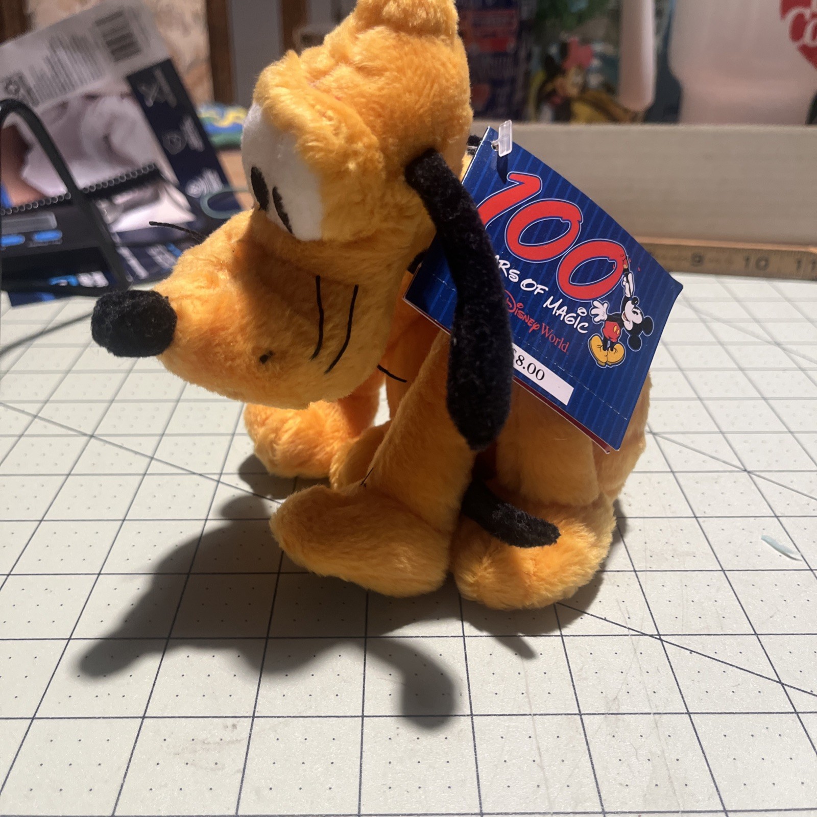Vintage 2001 Disney World 100 Years of Magic Pluto Bean Bag Plush 8\ Vintage 2001 Disney World 100 Years of Magic Pluto Bean Bag Plush 8\