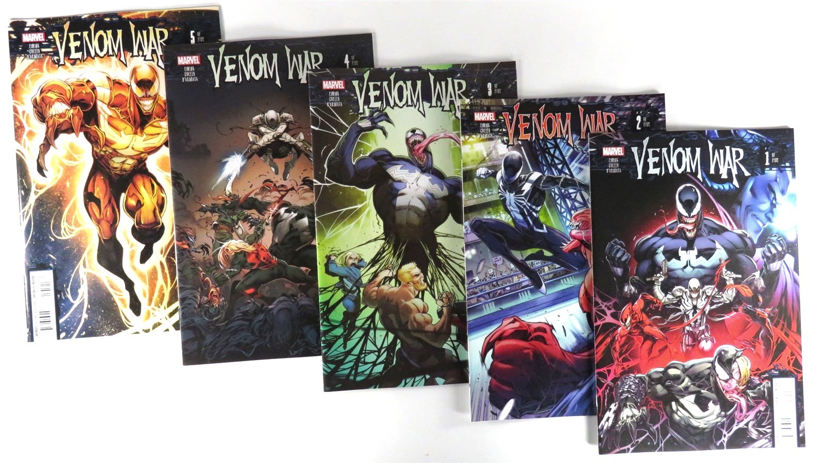 VENOM WAR (5) Issue Set #1 2 3 4 5 Marvel 1st print Venom Symbiotes VENOM WAR (5) Issue Set #1 2 3 4 5 Marvel 1st print Venom Symbiotes