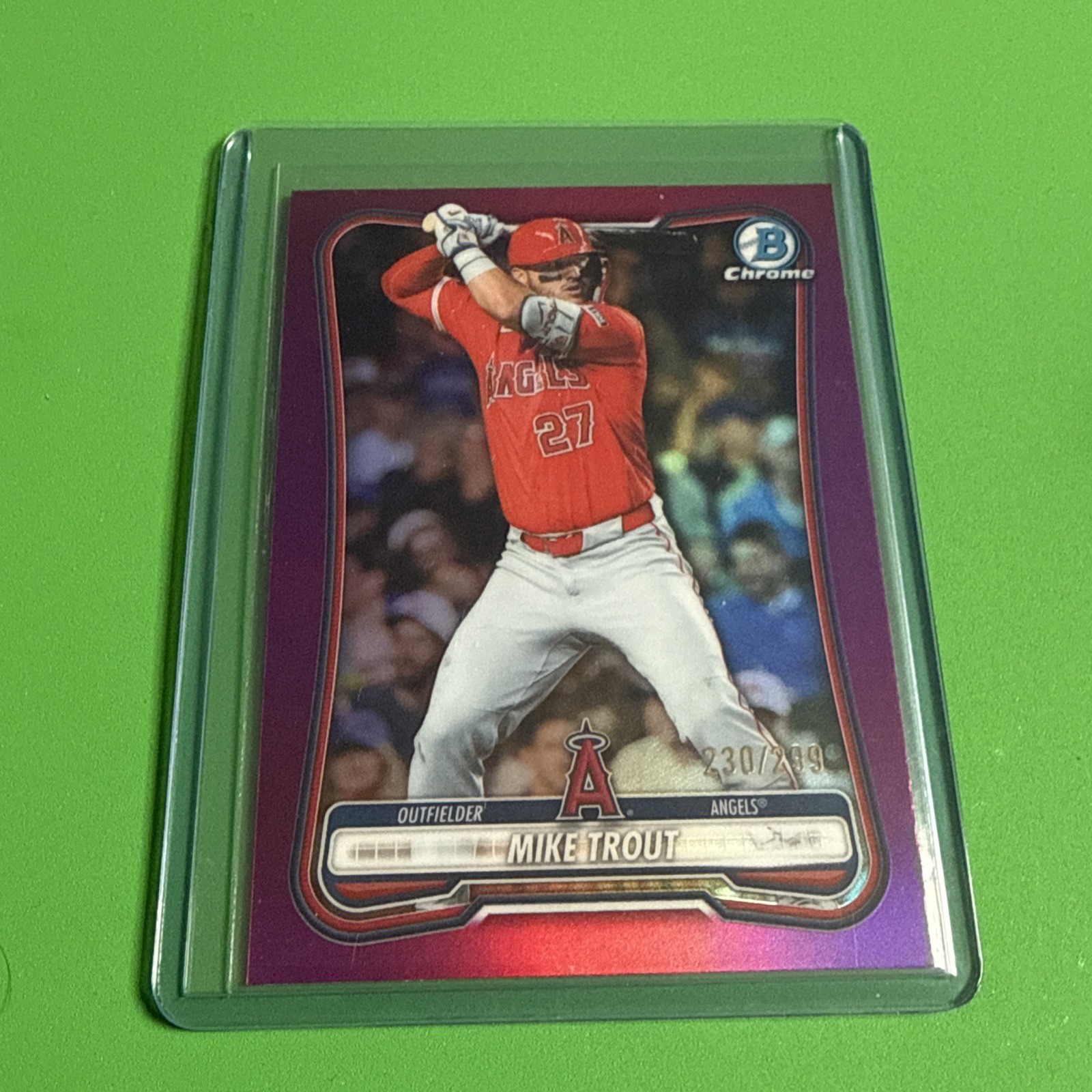 Mike Trout 2026 Bowman Chrome Baseball /299 Fuchsia Refractor #75