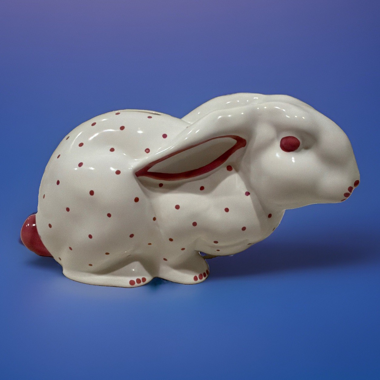 Vintage Tiffany & Co Made in Austria Handpainted Bunny Rabbit Bank