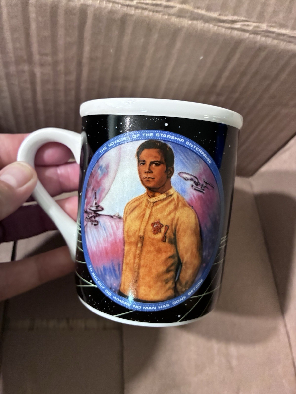 Vintage 1986 Star Trek Mug Collection Set of 8 Hamilton Collection Susie Morton