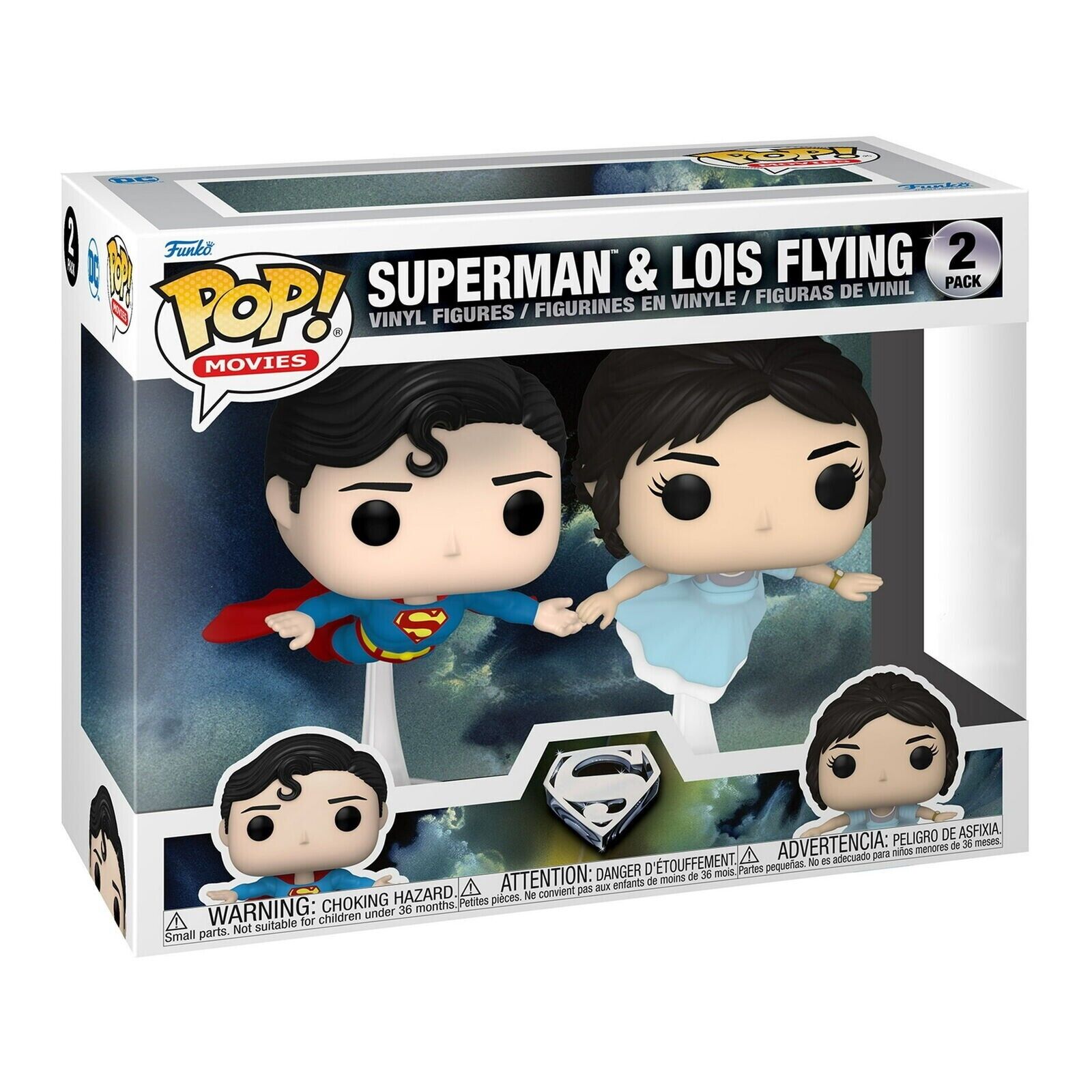 Funko POP Movies DC Superman and Lois Lane Flying Exclusive 2 Pack Figures