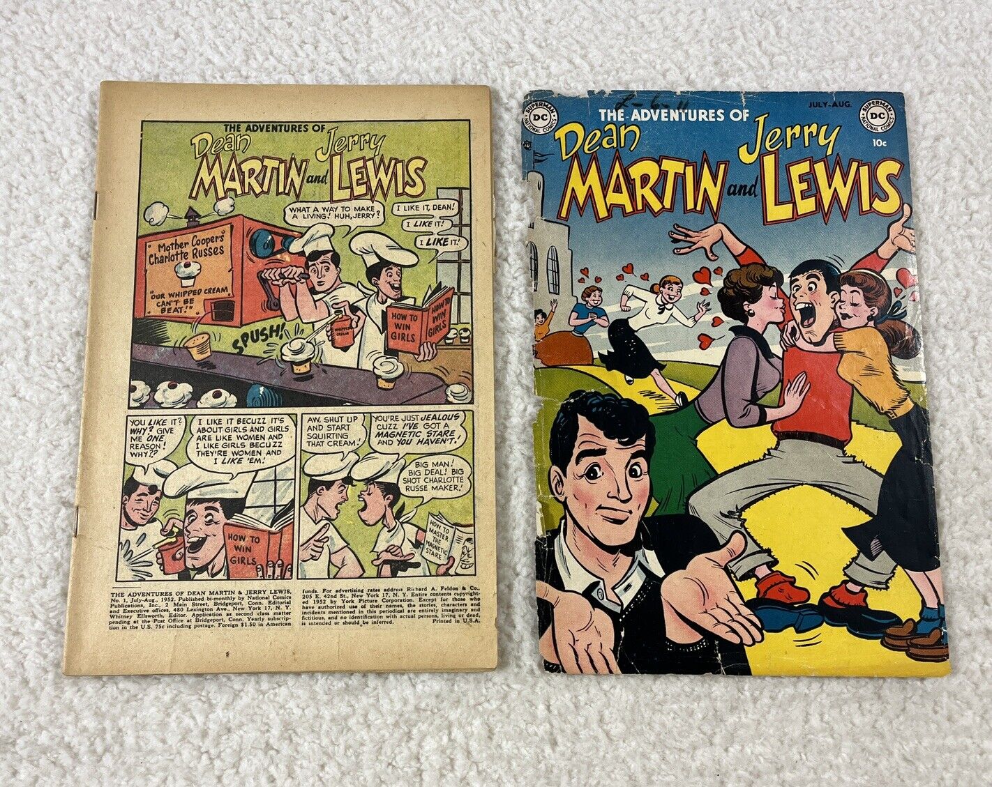 Adventures Of Dean Martin And Jerry Lewis #1 DC Comics 1952 Golden Age