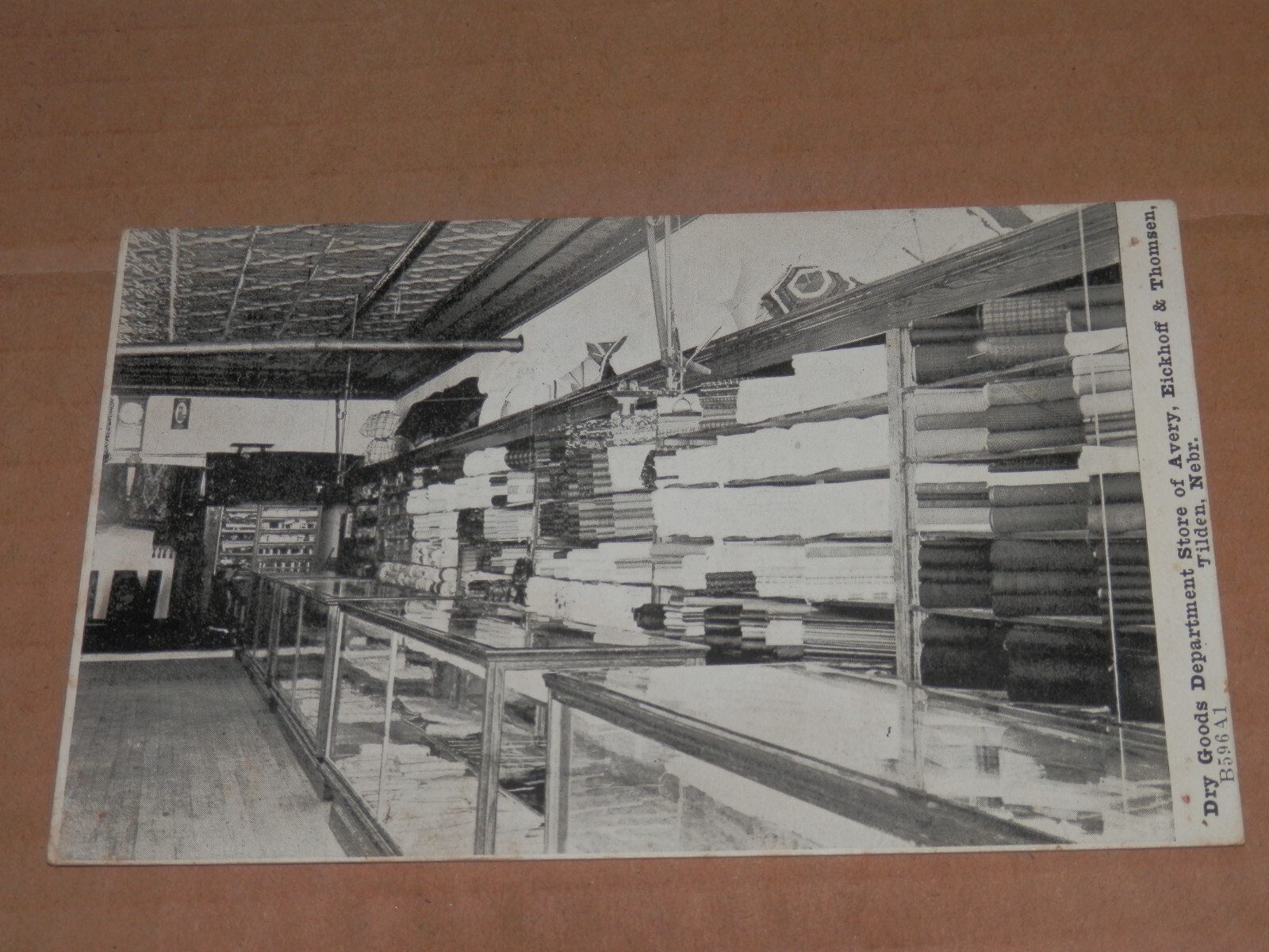 TILDEN NEBRASKA - 1908 USED POSTCARD - AVERY EICKHOFF THOMSEN INSIDE STORE VIEW TILDEN NEBRASKA - 1908 USED POSTCARD - AVERY EICKHOFF THOMSEN INSIDE STORE VIEW