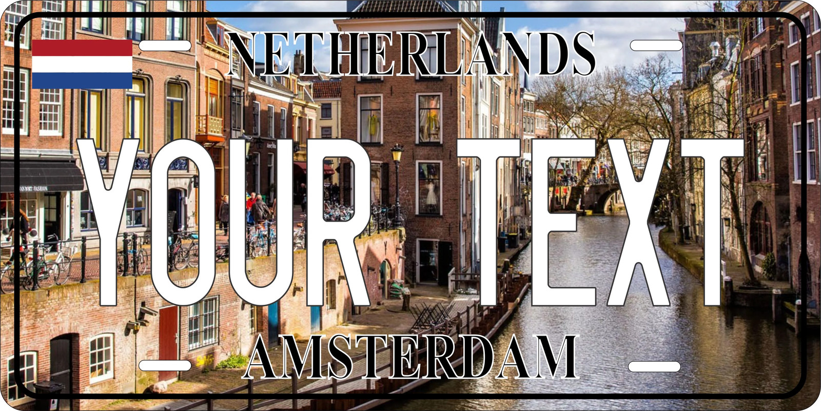 Amsterdam Netherlands City Novelty License Plate Custom Auto Bike Motorcycle Amsterdam Netherlands City Novelty License Plate Custom Auto Bike Motorcycle
