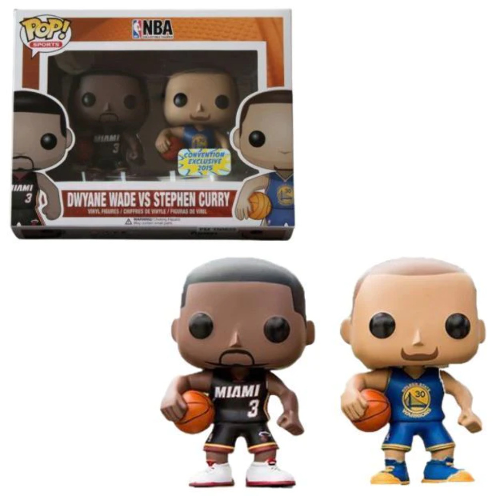 Funko POP Sports: Dwyane Wade Vs Stephen Curry (2015 Convention) 2 Pack (Damage