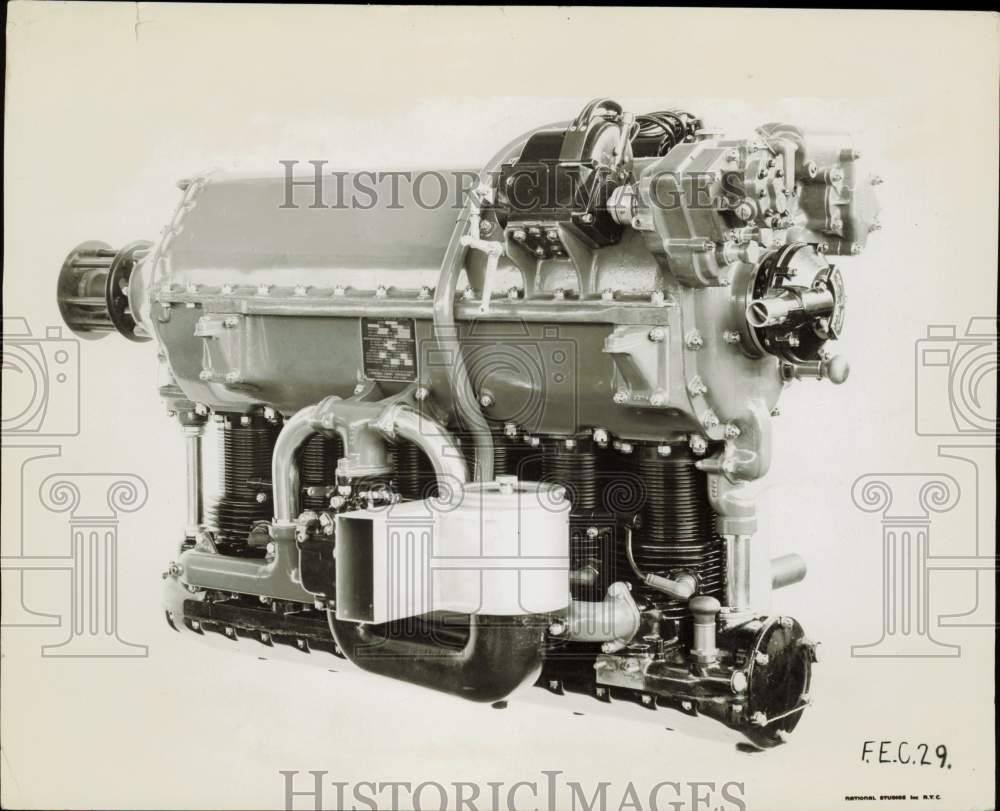 1936 Press Photo Fairchild Ranger 6-390B Plane Engine - nei54463 1936 Press Photo Fairchild Ranger 6-390B Plane Engine - nei54463