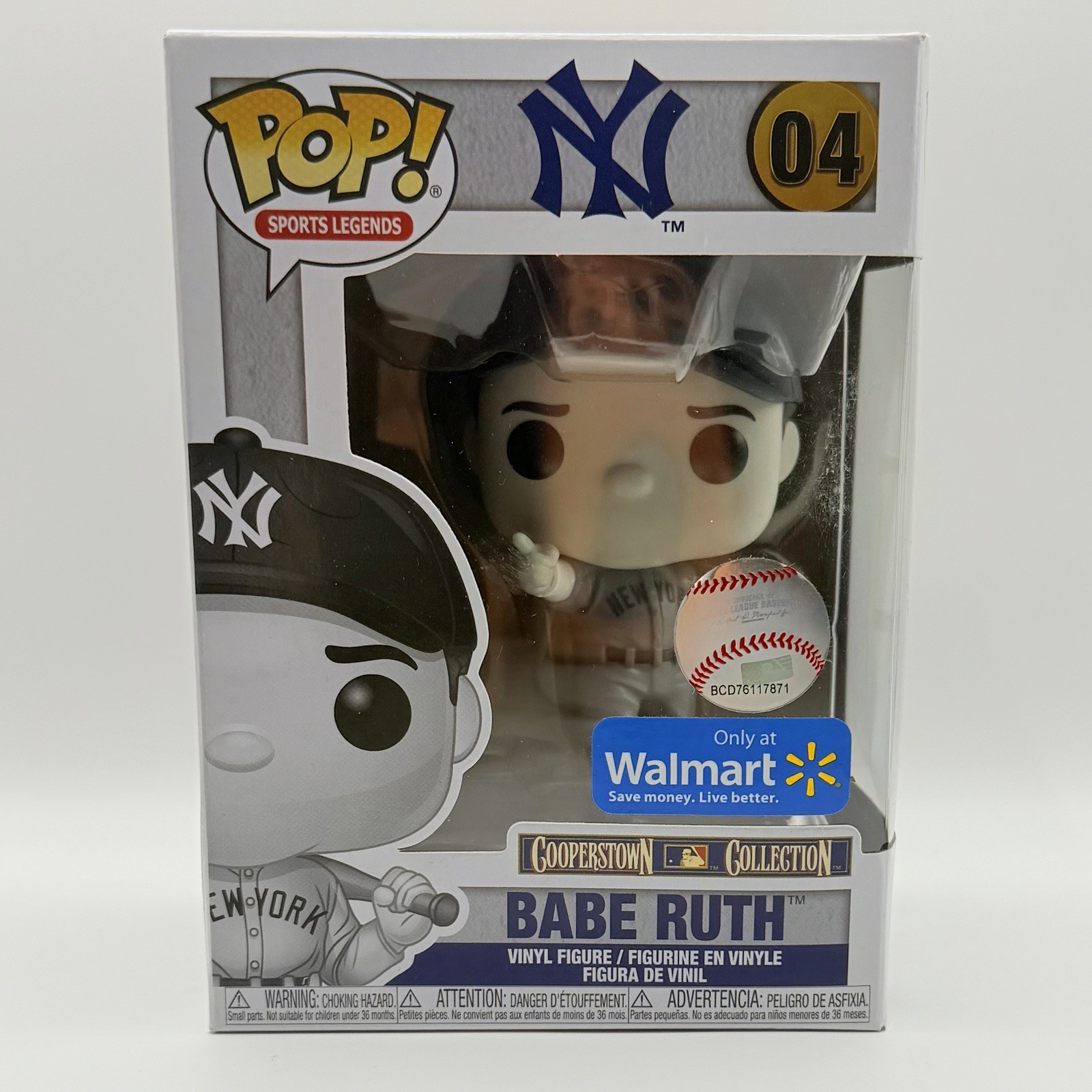 Funko POPl New York Yankees Babe Ruth (Black & White) Walmart Exclusive Funko POPl New York Yankees Babe Ruth (Black & White) Walmart Exclusive