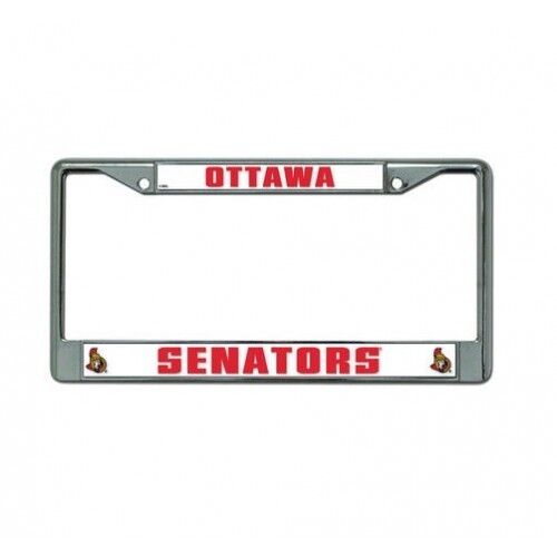 ottawa senators nhl ice hockey team fan chrome license plate frame made in usa
