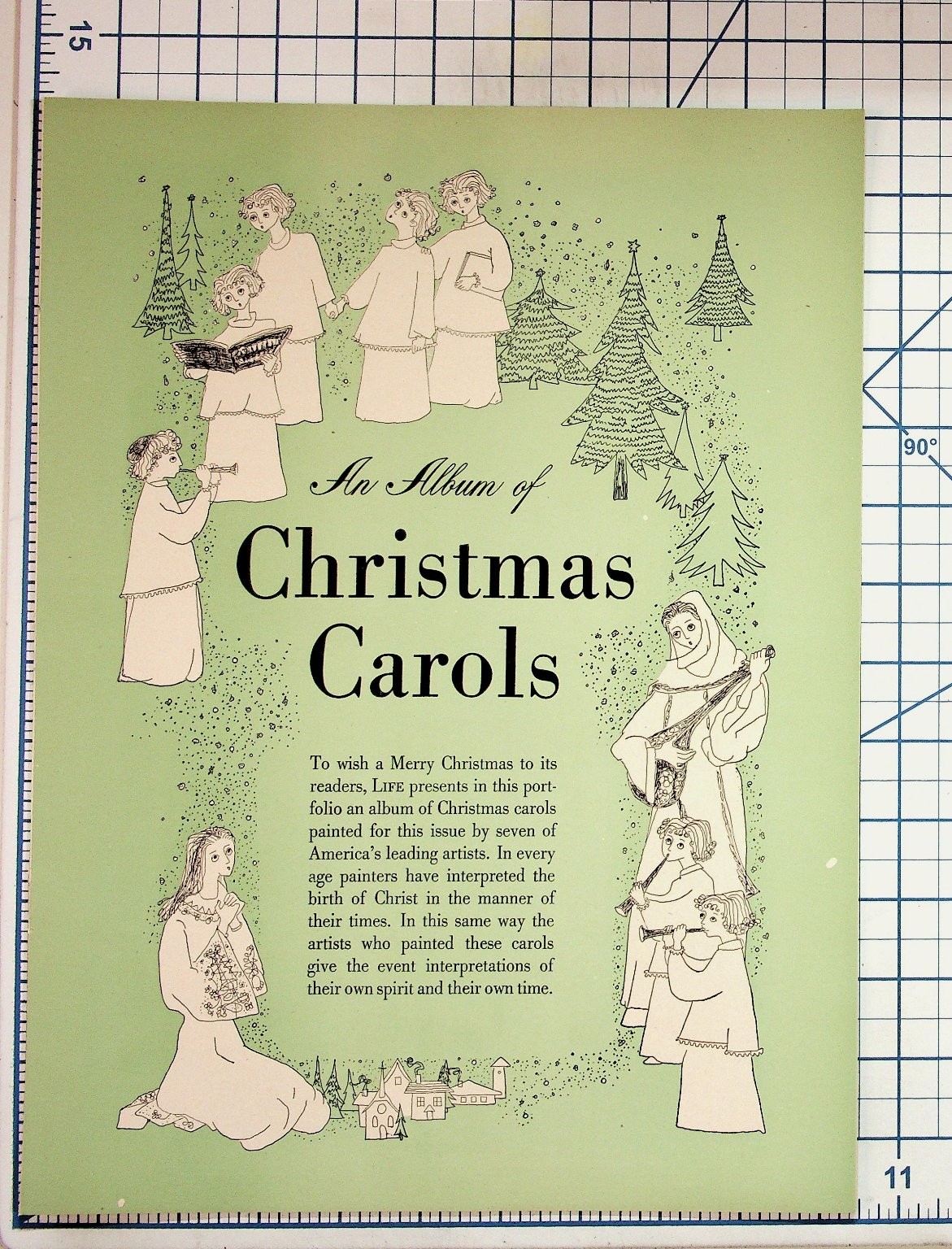 LIFE Magazine Christmas Carols Album Portfolio 1940s-50s Art Illustrations LIFE Magazine Christmas Carols Album Portfolio 1940s-50s Art Illustrations