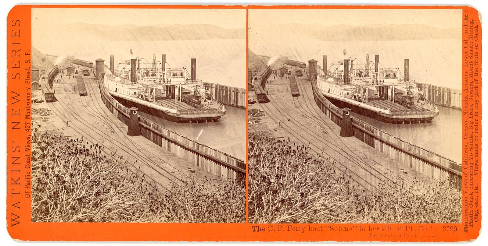CALIFORNIA STEREOVIEW - Port Costa - Ferry 