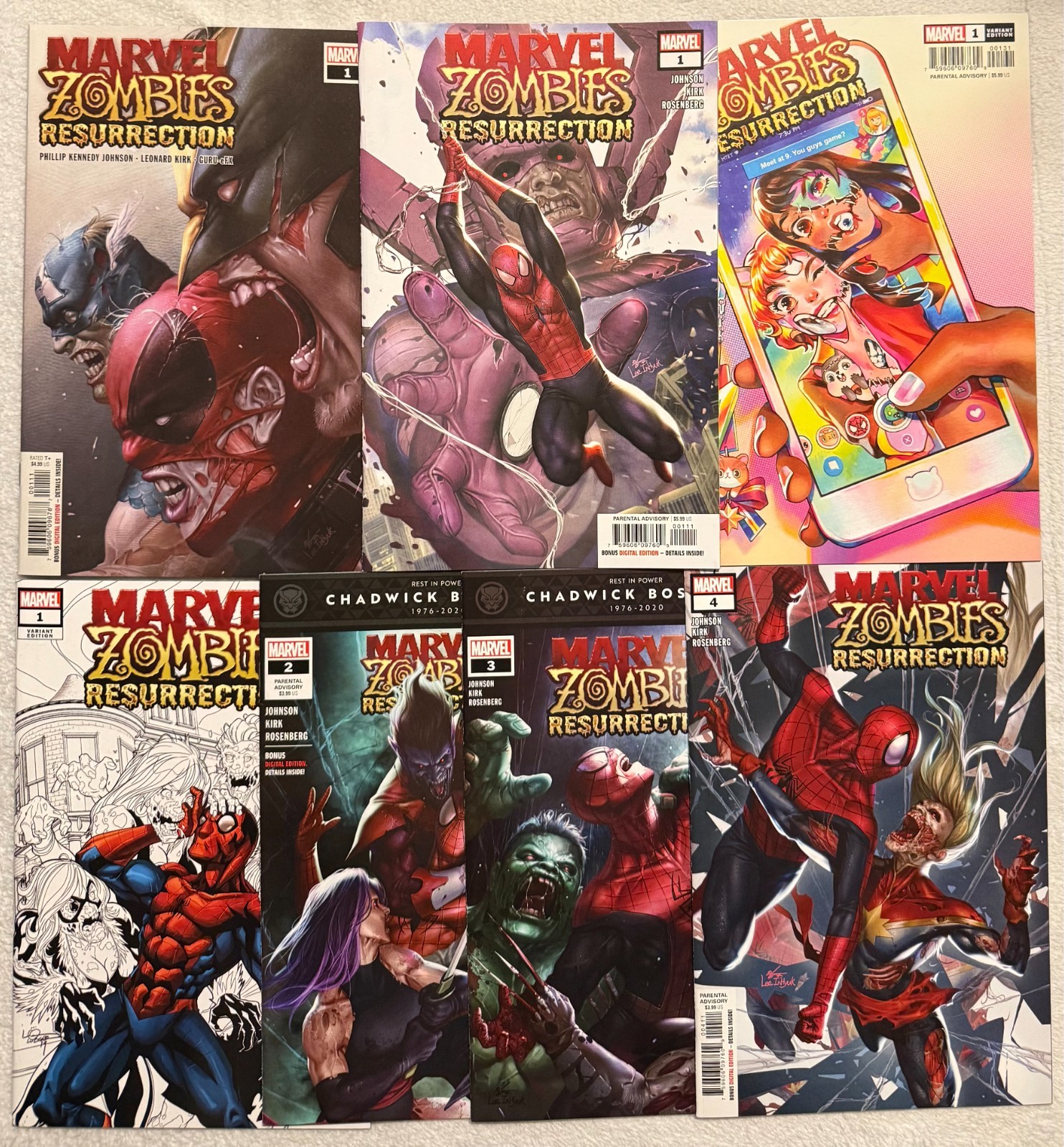 marvel Zombies Resurrection vol. 1 & vol. 2 Inhyuk Lee Bag & Board in Mylites