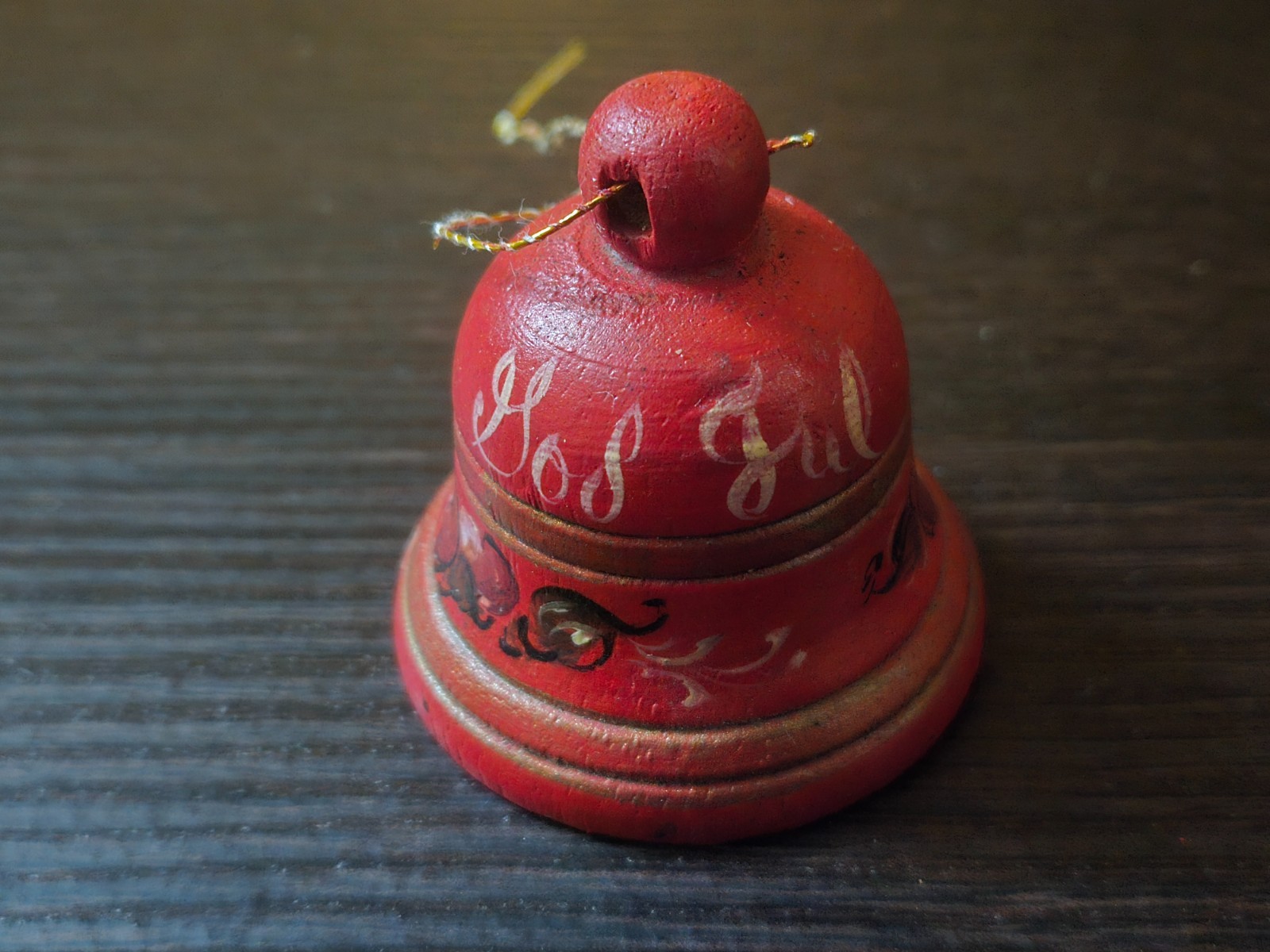 Vintage 1986 God Jul Wooden Bell Christmas Ornament Hand Painted Scandinavian Vintage 1986 God Jul Wooden Bell Christmas Ornament Hand Painted Scandinavian