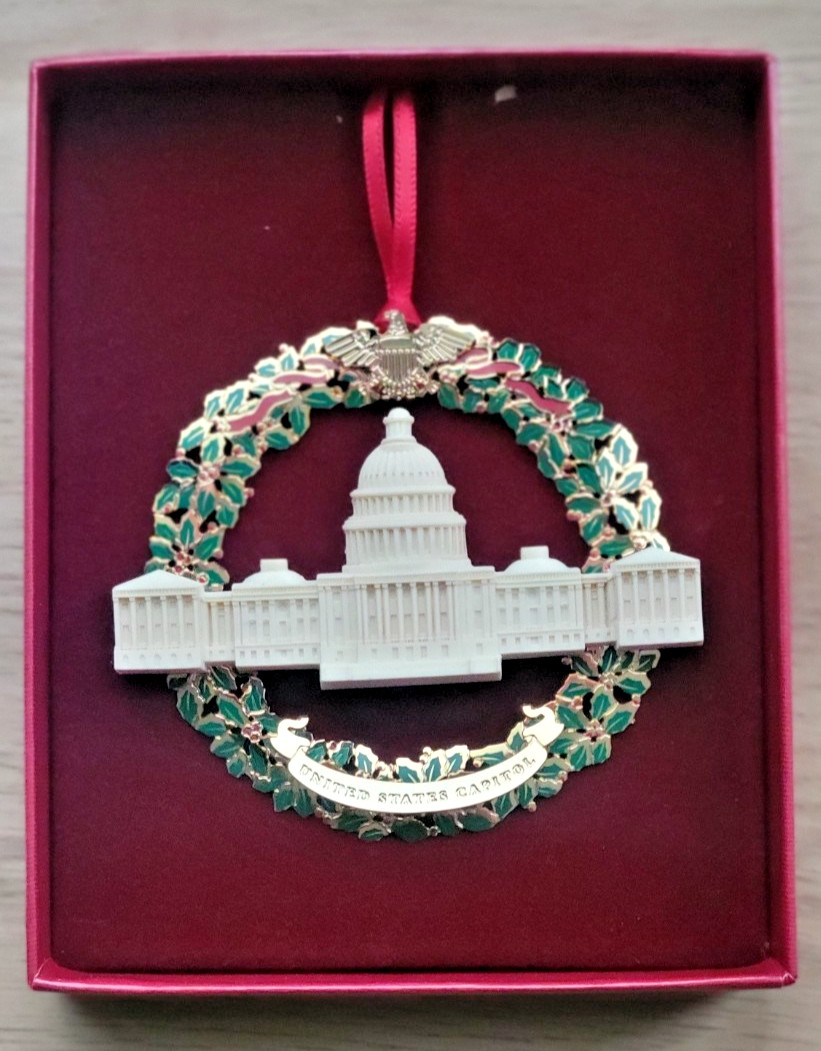 US Capitol Historical Society Christmas Ornament 24k Gold Finish Real Marble US Capitol Historical Society Christmas Ornament 24k Gold Finish Real Marble
