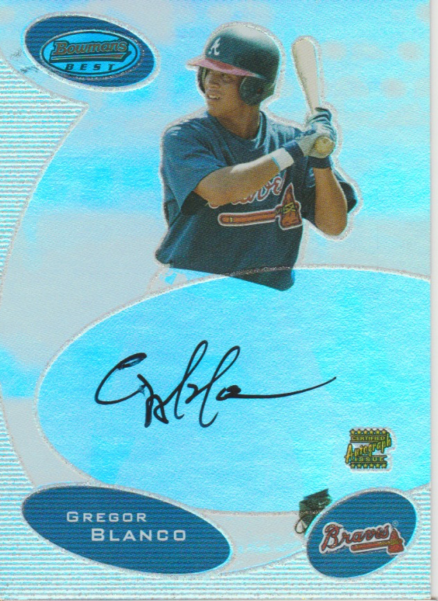 Gregor Blanco 2003 Topps Bowman's Best rookie RC auto autograph card BB-GB