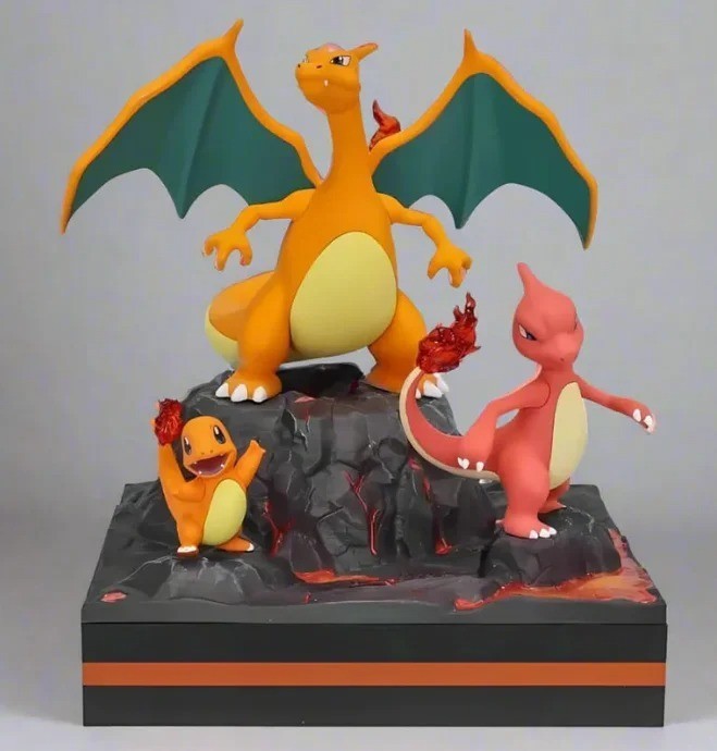 Pokemon Dragonfly Salameche Reptincel Diorama PVC Statue 17cm With Base Pokemon Dragonfly Salameche Reptincel Diorama PVC Statue 17cm With Base