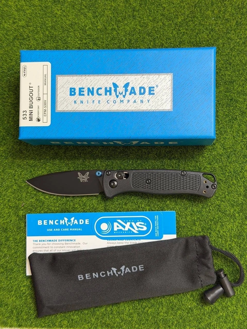 Benchmade Stainless Steel Drop Point EDC Folding Knife 533 Black Benchmade Stainless Steel Drop Point EDC Folding Knife 533 Black
