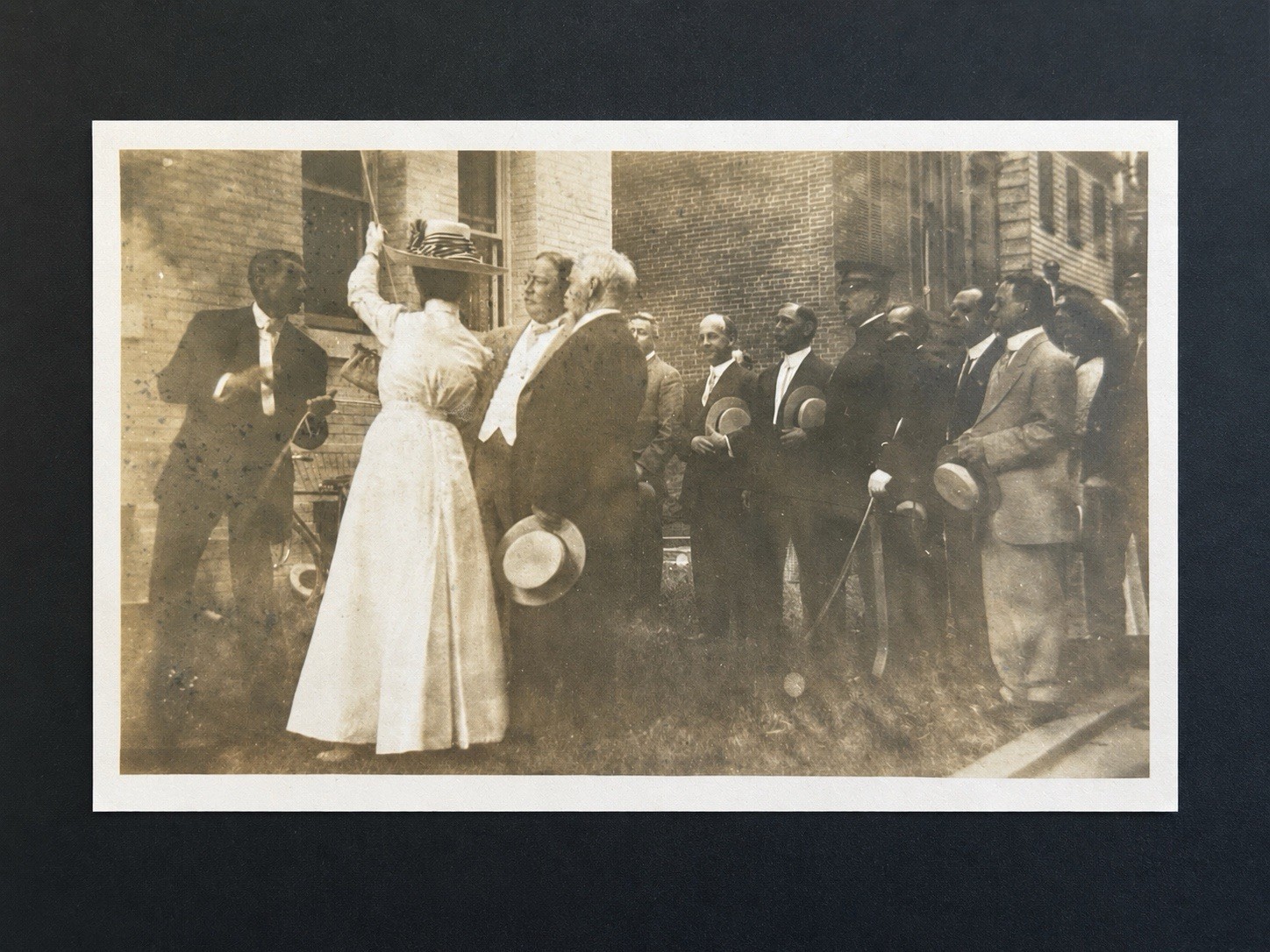 Rare 1920s RPPC Candid Postcard President William H Taft & Warren G Harding AZO