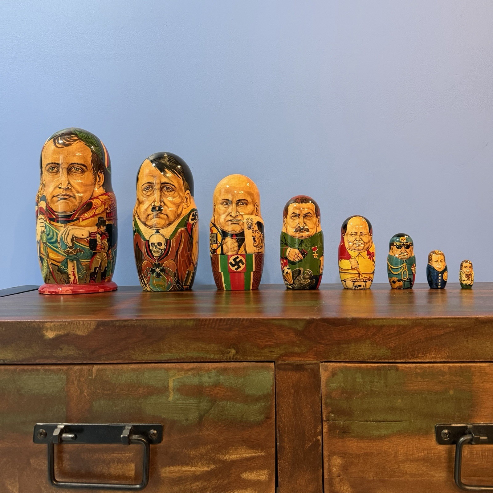 Vintage 1992 Traditional Wooden Matryoshka Signed Nesting Dolls 8 Pieces Vintage 1992 Traditional Wooden Matryoshka Signed Nesting Dolls 8 Pieces