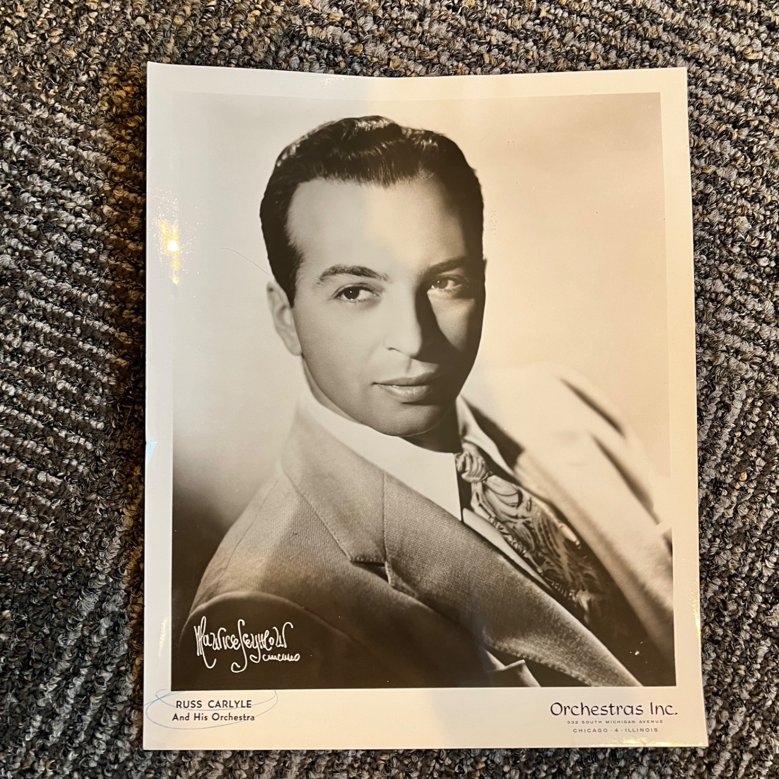 Press Photo Orchestra leader Russ Carlyle 8x10 Press Photo Orchestra leader Russ Carlyle 8x10